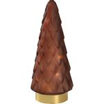 LED træ i glas, 10, 5x24, 5cm,  bordeaux, glas, mat, med 10 LED lys *Denne vare tages ikke retur*