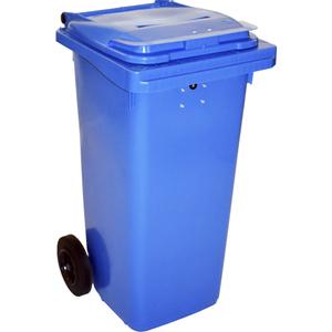 _ Affaldscontainer,  blå, plast, 120 l, til fortrolige papirer, med nøgle, UV-resistent *Denne vare tages ikke retur* (1999912160)