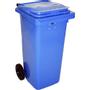 _ Affaldscontainer,  blå, plast, 120 l, til fortrolige papirer, med nøgle, UV-resistent *Denne vare tages ikke retur*