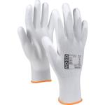 Arbejdshandske,  OX-ON Flexible Basic 1001, 8, hvid, polyester/ PU