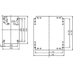 APC PLAIN MOUNTING PLATE H800XW600MM MADE OF GALVANISED S RACK (NSYMM86)