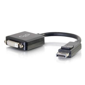 C2G G 8in DisplayPort to DVI-D Adapter - DP to DVI D Adapter - Black - M/F - Video adapter - DisplayPort (M) to DVI-D (F) - black (54321)