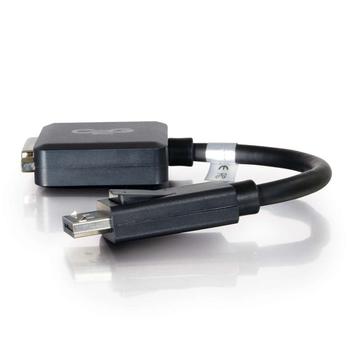 C2G G 8in DisplayPort to DVI-D Adapter - DP to DVI D Adapter - Black - M/F - Video adapter - DisplayPort (M) to DVI-D (F) - black (54321)
