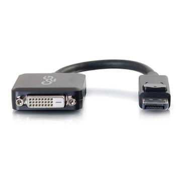 C2G G 8in DisplayPort to DVI-D Adapter - DP to DVI D Adapter - Black - M/F - Video adapter - DisplayPort (M) to DVI-D (F) - black (54321)