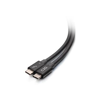 C2G G 6ft Thunderbolt 4 USB C Active Cable - USB C to USB C - 40Gbps - M/M - Thunderbolt cable - 24 pin USB-C (M) to 24 pin USB-C (M) - USB 3.2 / DisplayPort 2.1 / Thunderbolt 4 - 30 V - 1.83 m - USB Powe (C2G28887)