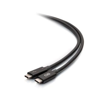 C2G G 6ft Thunderbolt 4 USB C Active Cable - USB C to USB C - 40Gbps - M/M - Thunderbolt cable - 24 pin USB-C (M) to 24 pin USB-C (M) - USB 3.2 / DisplayPort 2.1 / Thunderbolt 4 - 30 V - 1.83 m - USB Powe (C2G28887)