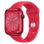 APPLE WATCH SERIES 8 GPS + CELL 45MM RED ALUM CASE W/RED SPORT REG CONS