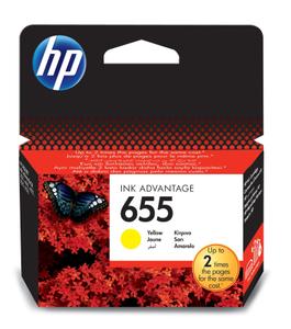 HP INK CARTRIDGE 655 YELLOW                           IN SUPL (CZ112AE)