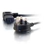C2G G 3m 18 AWG UK 90° Power Cord (IEC320C13R to BS 1363) - Power cable - IEC 60320 C13 to BS 1363 (M) angled - 3 m - black (C2G82036)