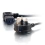C2G G 3m 18 AWG UK 90° Power Cord (IEC320C13R to BS 1363) - Power cable - power IEC 60320 C13 to BS 1363 (M) angled - 3 m - black (C2G82036)