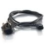 C2G G 3m 18 AWG UK 90° Power Cord (IEC320C13R to BS 1363) - Power cable - power IEC 60320 C13 to BS 1363 (M) angled - 3 m - black (C2G82036)