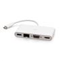 C2G USB-C to HDMI VGA RJ45 Adapter White (C2G29829)