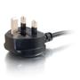 C2G G 10m 18 AWG UK 90° Power Cord (IEC320C13R to BS 1363) - Power cable - power IEC 60320 C13 to BS 1363 (M) angled - 10 m - black (C2G82037)