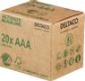 DELTACO Ultimate Alkaline batteries, LR03/AAA size, 20-pack bulk