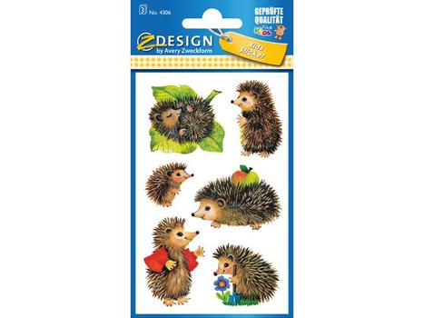 Z-Design Etikett AVERY dekor pinnsvin (3) (4306*10)