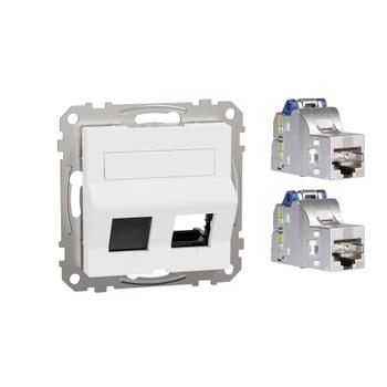 SCHNEIDER ELECTRIC EXXACT DATARASIA ACTASSI/ KEYSTONE VINO VALKOINEN KAHDELLA S-ONE CAT6 STP LIITTIMELLÄ (WDE002429)