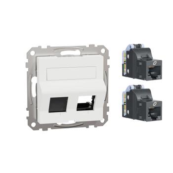 SCHNEIDER ELECTRIC EXXACT DATARASIA ACTASSI/ KEYSTONE VINO VALKOINEN KAHDELLA S-ONE CAT6 UTP LIITTIMELLÄ (WDE002428)