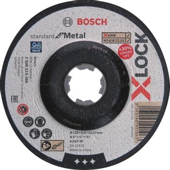 BOSCH 2608619366 X-LOCK Grinding disc (off-set) 1-piece 125 mm 22.23 mm 1 pc(s) (2608619366)