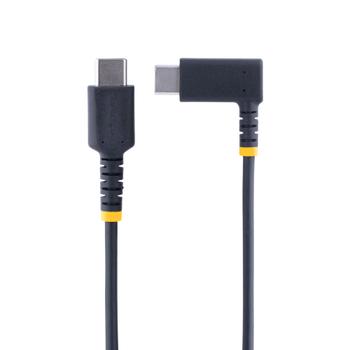 STARTECH StarTech.com 6in (15cm) USB C Charging Cable Right Angle, 60W PD 3A, Heavy Duty Fast Charge USB-C Cable, USB 2.0 Type-C, Durable and Rugged Aramid Fiber, S20/ iPad/ Pixel - High Quality USB Charging Cor (R2CCR-15C-USB-CABLE)