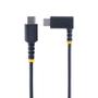 STARTECH StarTech.com 6in (15cm) USB C Charging Cable Right Angle, 60W PD 3A, Heavy Duty Fast Charge USB-C Cable, USB 2.0 Type-C, Durable and Rugged Aramid Fiber, S20/ iPad/ Pixel - High Quality USB Charging Cor (R2CCR-15C-USB-CABLE)