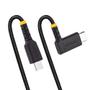 STARTECH StarTech.com 6in (15cm) USB C Charging Cable Right Angle, 60W PD 3A, Heavy Duty Fast Charge USB-C Cable, USB 2.0 Type-C, Durable and Rugged Aramid Fiber, S20/ iPad/ Pixel - High Quality USB Charging Cor (R2CCR-15C-USB-CABLE)