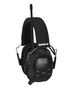 WOLF Headset Pro Hørselvern m DAB Blueto Oppladbar 15-20 timer IPX4 (WOLF-PRO)