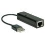 VALUE USB 2.0 Ethernet adapter, 10/100, USB-A: Han - RJ45: Hun, sort