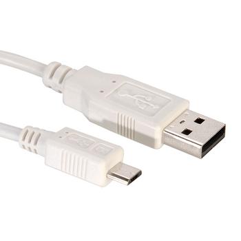 VALUE USB2.0 Cable A-MicroB. M/M. White. 3.0m Factory Sealed (11.99.8755)
