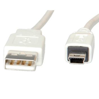 VALUE USB2.0 Cable. A-5p Mini. M/M. White. 0.8m (11.99.8708)