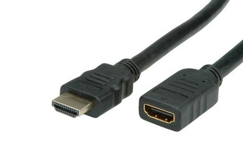 VALUE HDMI High Speed Kabel + Ethernet, Han/Hun, 1,0m, Sort (11.99.5574)