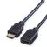 VALUE HDMI HS Cable+Ethernet. A-A. M/F. Black 2.0m