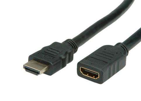 VALUE HDMI High Speed Kabel + Ethernet, Han/Hun, 3,0m, Sort (11.99.5576)