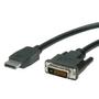 VALUE DisplayPort Kabel, DP - DVI (24 + 1), 1,0m, Sort