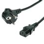 VALUE Power Cable, straight IEC Conncector, black, 1.8m