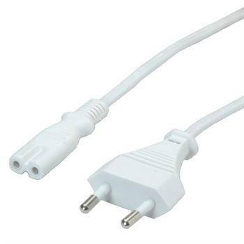 VALUE Euro Power Cable, 2-pin, white, 1.8m (19.99.2095)