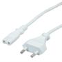 VALUE Euro Power Cable Type C to C7. White. 1.8m