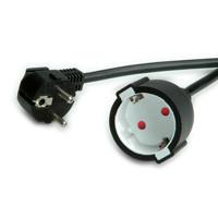 VALUE Extension Cable with 3P.GER Connectors,  AC 230V, black, 5m (19991167)