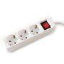 VALUE Power Strip, 3x, with Switch, white, 3m