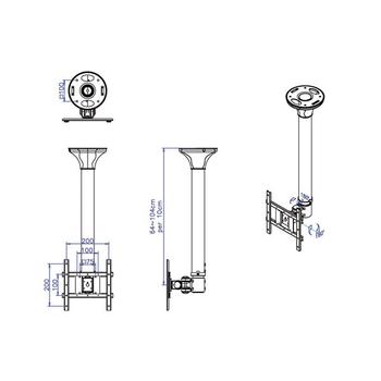 VALUE Lcd Tv Ceiling Mount 3 Joints (17.99.1107)