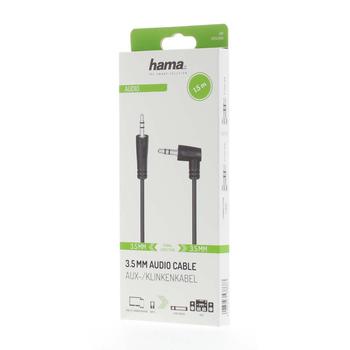 HAMA Cable Audio 3.5-3.5 Angle Black 1.5m (00205286)