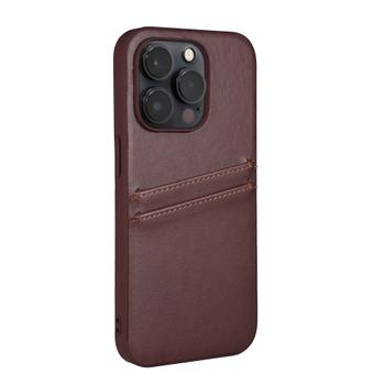 BUFFALO Back cover PU 2 card iPhone 14 Pro 6,1" Brown (590074)