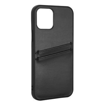 BUFFALO Back cover PU 2 card iPhone 12/12 Pro Black (590087)