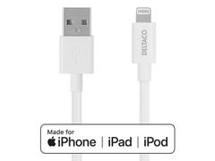 DELTACO Kabel DELTACO USB-A til Lightning, 2m
