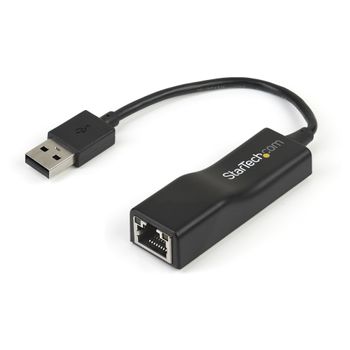 STARTECH StarTech.com USB 2.0 RJ45 Fast Ethernet Adapter - Lan Nic USB Netzwerkadapter - USB 2.0 10/100 Mbit Adapter in Schwarz - Netzwerkadapter - USB 2.0 - 10/100 Ethernet - Schwarz (USB2100)