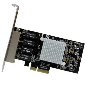 STARTECH 4PORT GIGABIT NETWORK ADAPTER CARD W/ INTEL I350-AM4 CHIP PCIE CARD (ST4000SPEXI)