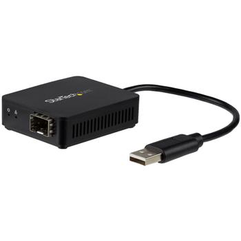 STARTECH StarTech.com USB to Fiber Optic Converter - Open SFP - 100Mbps - Windows & Linux - USB to Ethernet Adapter - USB Network Adapter (US100A20SFP) - Network adapter - USB 2.0 - SFP (mini-GBIC) x 1 - black (US100A20SFP)