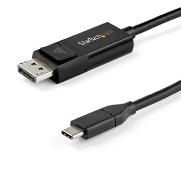 StarTech 6ft (2m) USB C to DisplayPort 1.4 Cable 8K 60Hz/4K - Reversible DP to USB-C or USB-C to DP Video Adapter Cable HBR3/ HDR/ DSC - USB/ DisplayPort-kabel - 2 m (CDP2DP142MBD)