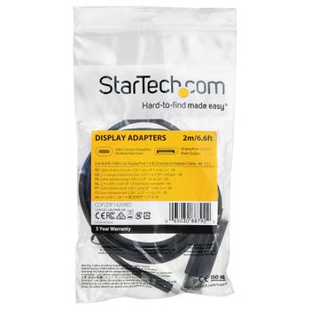 STARTECH 6.6 FT. USB C TO DISPLAYPORT 1.4 CABLE-BIDIRECTIONAL-8K 30HZ CABL (CDP2DP142MBD)