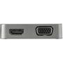 STARTECH StarTech.com USB C Multiport Adapter Mini Dock USB C to 4K HDMI or 1080p VGA Video 10Gbps USB GbE Portable Travel Laptop Dock (DKT31CHVL)