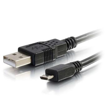 C2G G 6.6ft USB to Micro B Cable - USB A to Micro USB Cable - USB 2.0 - M/M - USB cable - USB (M) to Micro-USB Type B (M) - 2 m - black (27365)